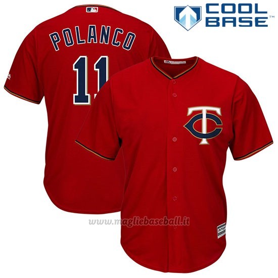 Maglia Baseball Uomo Minnesota Twins Jorge Posada Scarlet Cool Base